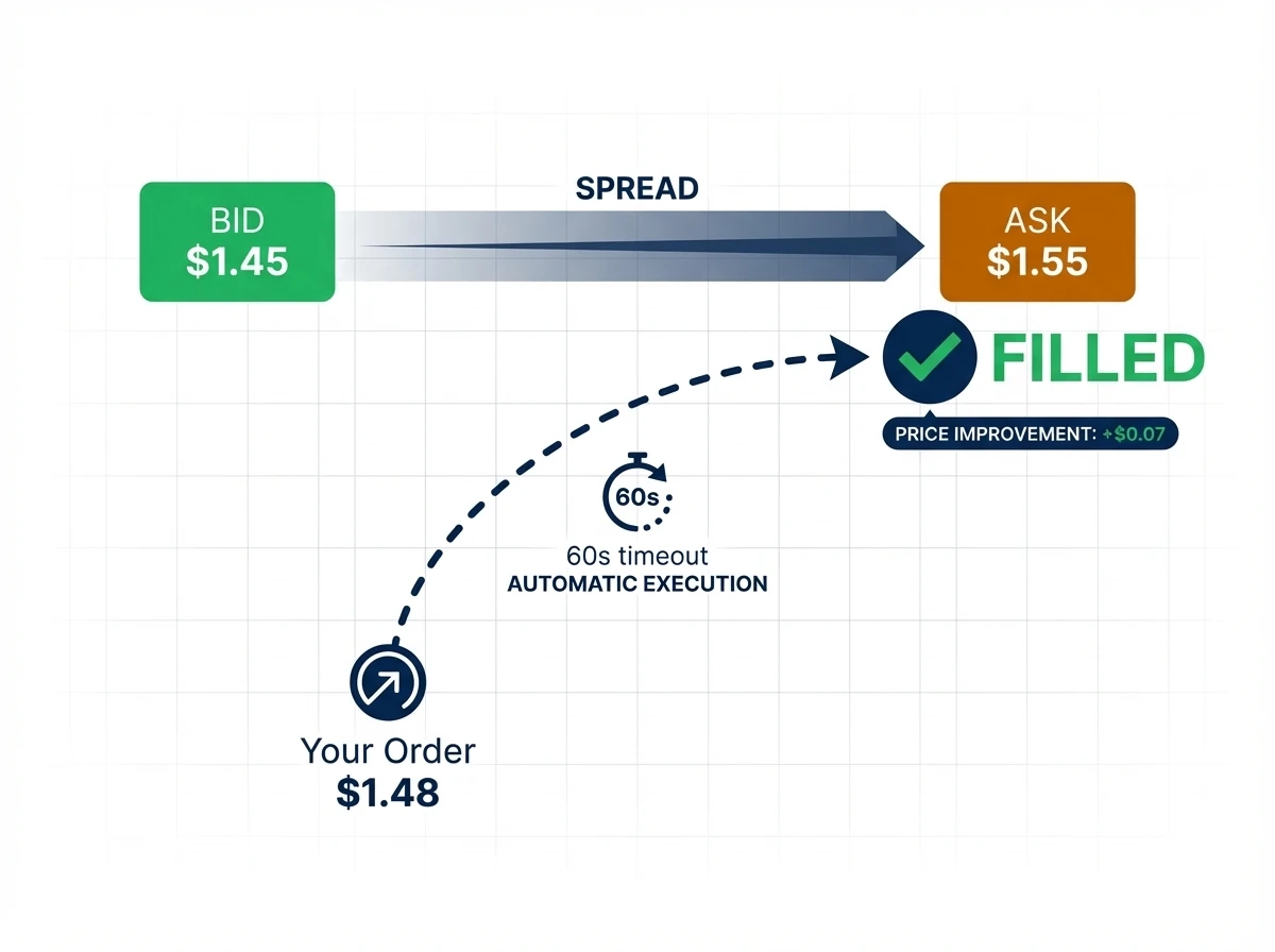 Screenshot showing smart order execution